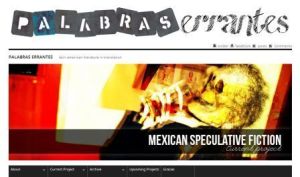 A screenshot of the collaborative online translation project “Palabras errantes” presented at the seminar.