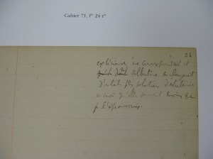 Proust cahiers - Example facsimile