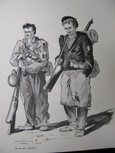 Two members of the Resistance, from Liberation collection book Ceux du maquis (In process.19)