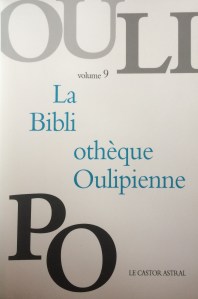 Bibliothèque Oulipienne, vol. 9 (735:01.c.13.9) - NW3