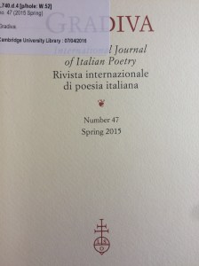 A recent issue of Gradiva