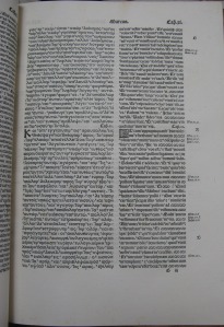 Page of Mark's Gospel in volume 5. Click on image to see enlarged.