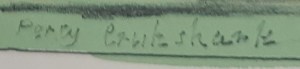 Signature of Percy Cruikshank