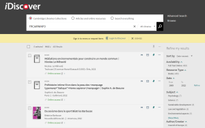 iDiscover FRCAIRNINFO search