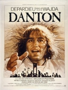 Poster for the 1983 film Danton, starring Gérard Depardieu.